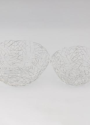 Набор с 2 фруктовниц "серебряное кружево", 27,5 * 10,5 см спасенная позиция elisey