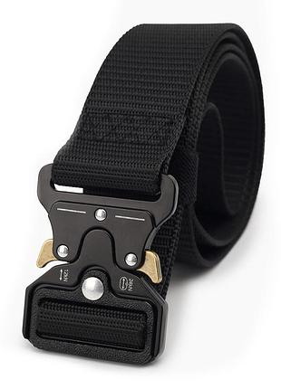 Ремень тактический cobra с быстросъемной пряжкой, black, vik-tailor