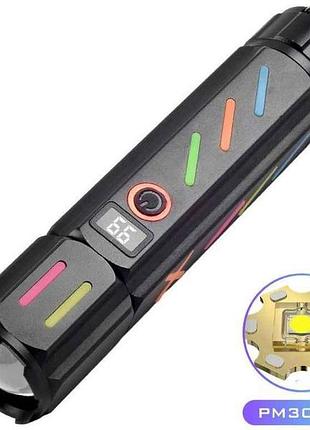 Лiхтар свiтлодiодний 5000k night vision fluorescence 530 white laser led pm30-tg,зу type-c, акб 1*18650 тм китай