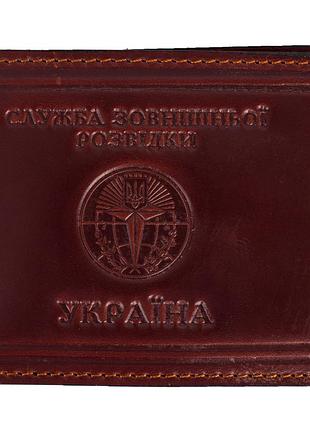 Обложка для удостоверения свр бордовая с карманом, бордовый, vik-tailor
