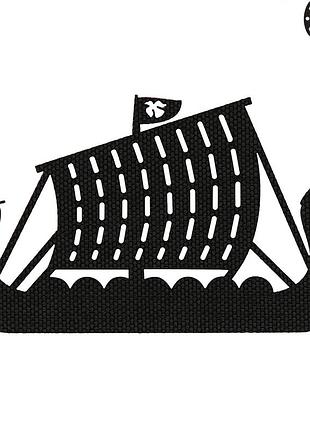 M-tac нашивка драккар сквозная laser cut black