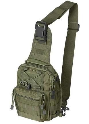 Сумка однолямкова vik-tailor molle 7 л, olive