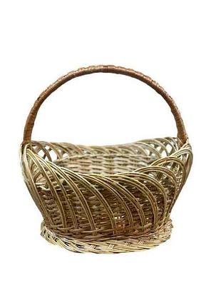 Корзина плетеная пасхальная рыбак no4 светлая 40*29*18см тм тодорак