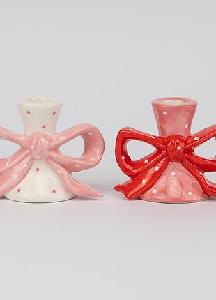 Подсвечник "большой бантик", 9 см elisey