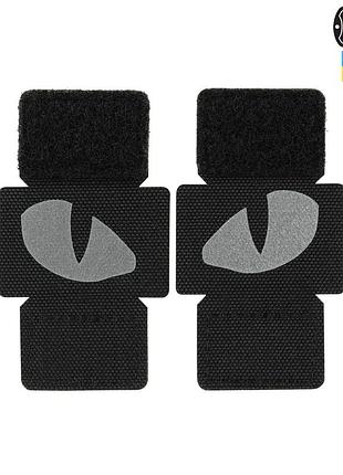 M-tac нашивка tiger eyes laser cut (пара) reflective black
