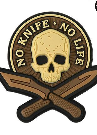 M-tac нашивка no knife - no life 3d pvc coyote