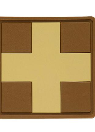 Нашивка medic cross square pvc coyote