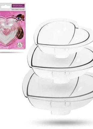 Форма для шоколаду акрил heart 10х12см r92199 тм stenson
