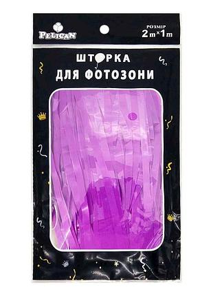 Шторка для фотозони макарун 1х2м фіолетовий #125 тм pelican