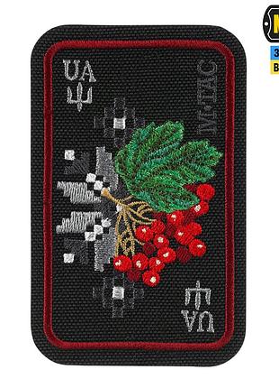 M-tac нашивка орнамент калина (вишивка) black/red