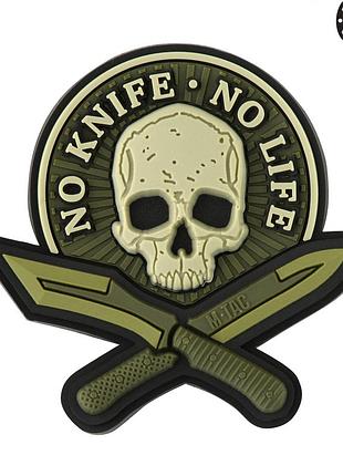 M-tac нашивка no knife - no life 3d pvc olive