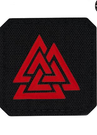 M-tac нашивка валькнут laser cut black/red