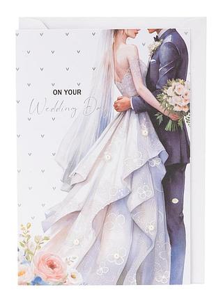 Вітальна листівка з конвертом до весілля "wedding day" yoo-hoo!