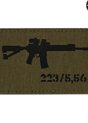 M-tac нашивка ar-15 .223/5,56 laser cut ranger green/black