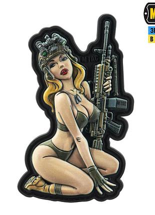 M-tac нашивка girl №5 pvc olive