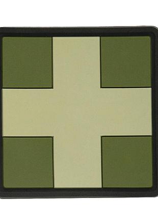 Нашивка medic cross square pvc olive