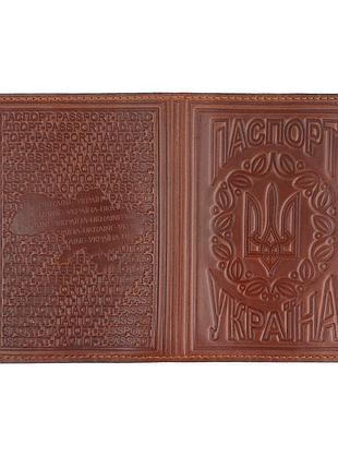 Обкладинка для паспорта україни, бордовий, vik-tailor