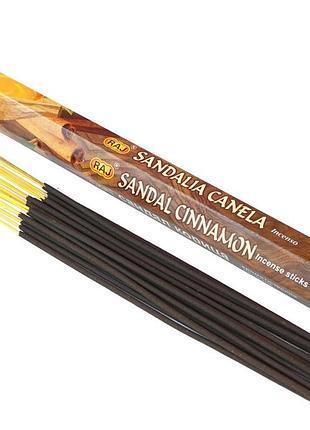 Ароматические палочки сандал с корицей raj sandal cinnamon