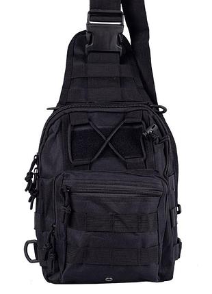Сумка однолямкова vik-tailor molle 7 л, black