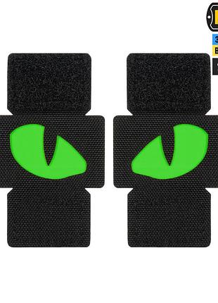 M-tac нашивка tiger eyes laser cut (пара) black/green/gid