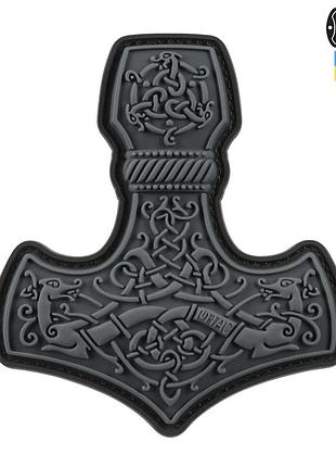 M-tac нашивка mjölnir large pvc grey