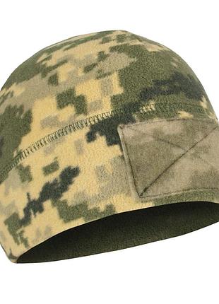 Шапка флісова vik-tailor з липучками velcro mm-14 (піксел зсу), піксель