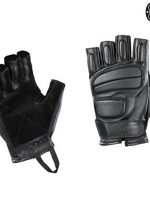 M-tac перчатки беспалые кожаные assault mk.1 black