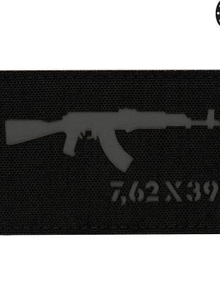 M-tac нашивка akm 7,62х39 laser cut black/grey