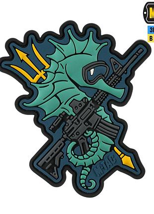 M-tac нашивка морський конек (pvc) blue