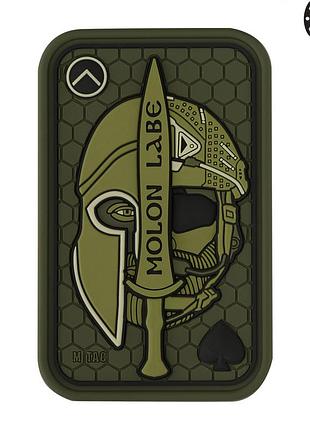 M-tac нашивка molon labe ace 3d pvc olive