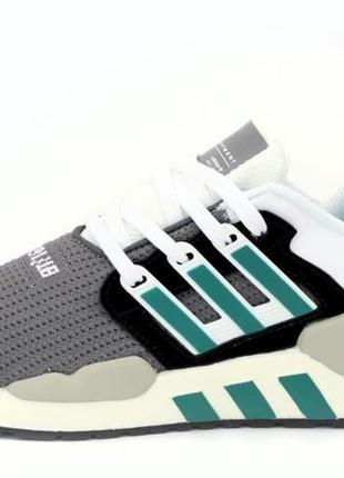 Мужские кроссовки adidas eqt white/grey/green3 фото