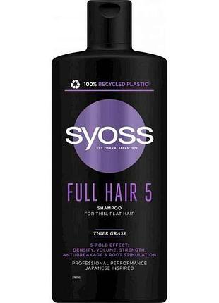Шампунь intense fullness для глибокого догляду волосся 440мл тм syoss