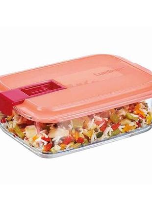 Ємність для зберігання/запікання 820мл прямокутна easy box coral тм luminarc