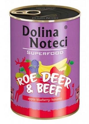 Dolina noteci premium superfood консерви для собак 400г козуля і яловичина 383581303589