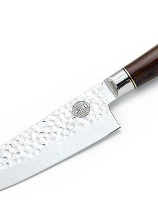 Профессиональный нож шеф повара из дамасской стали chefs knife 20,5 см grilli 88815 код: 012181