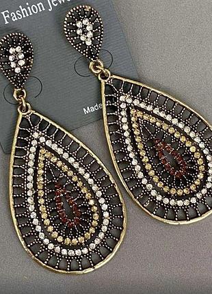 Серьги вечерние длинные l- 7,5 см