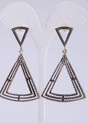Серьги вечерние длинные l- 6,5 см