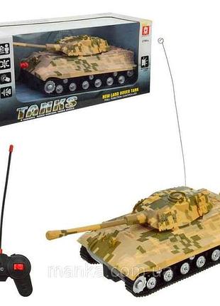 Танк р/у батар мир звук арт.akx527-7 желтый тм 7toys