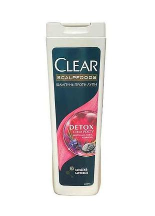 Шампунь 400 мл детокс сила роста против перхоти для женщин тм clear