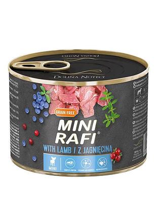 Dolina noteci rafi консерви mini для собак дрібних порід 185гр з ягням 383949, 303947