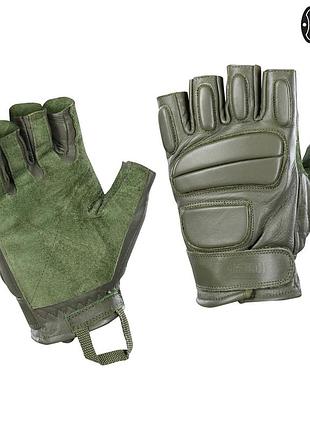M-tac перчатки беспалые кожаные assault mk.1 olive