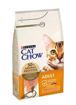 Cat chow adult сухий корм для котів із качкою 1,5 кг