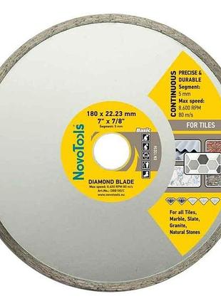 Диск алмазний плитка 180мм х 5мм х 22,23мм basic тм novotools