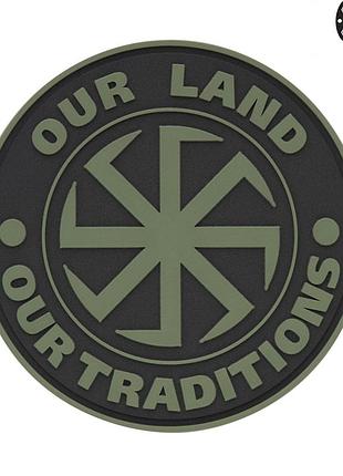 M-tac нашивка our land pvc olive