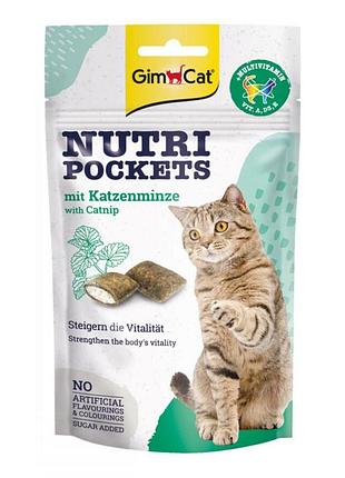 Gimcat nutri pockets с кошачьей мятой и мультивитаминами 60г