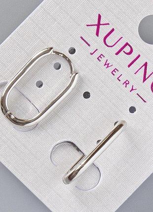 Сережки xuping d-20х2мм+-, родій