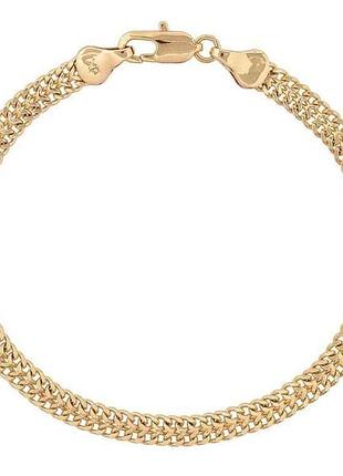 Браслет позолота 14k двойной панцирный 19см*5мм арт.316554 тм xuping