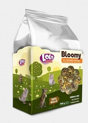 Лакомство bloomy для шиншилл и дегу со смесью трав, 150 г