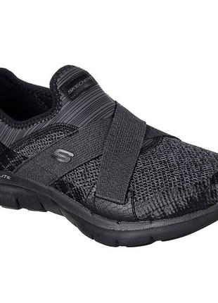 Жіночі кросівки мокасини сліпони skechers flex appeal 2.0
