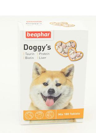 Doggys mix-вітамінізоване ласощі мікс для собак doggys mix beaphar 12568-вітамінізоване ласощі для собак 180 тб